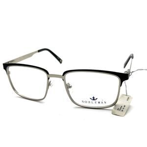 NOBLEMAN MAN-031 C10 BLACK SILVER EYEGLASSES SUNGLASSES FRAMES 55-19-145